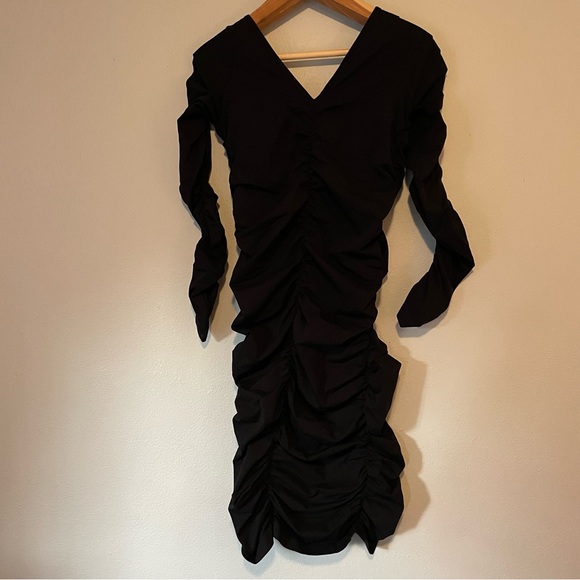 Helmut Lang Ruched Midi Dress - Picture 4 of 7